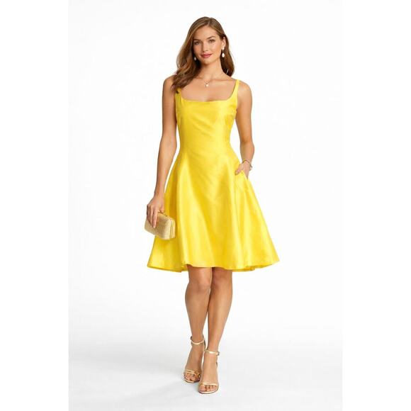 Ralph Lauren Dresses & Skirts - Ralph Lauren Gorgeous 100% Silk Yellow Kentucky Derby Dress Women’s Size 10